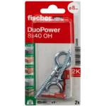 FISHER ДЮБЕЛ fischer 535006 duopower ф8х40мм С ВИНТ ЗАТВОРЕНА КУКА 2бр (535006)