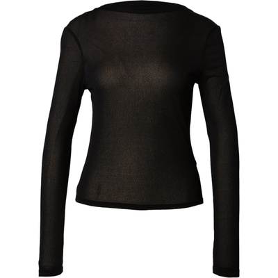 Gina Tricot Тениска черно, размер M
