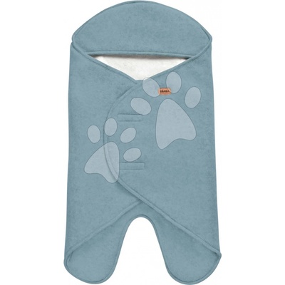 Babynomade Zavinovačka Double Fleece Beaba Baltic Blue White dvojvrstvová extra teplá modrá