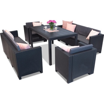 Image 1 of BICA Техноратанови мебели Антрацитните Colorado Apetito 8 Bica (BCCOL8ANT)