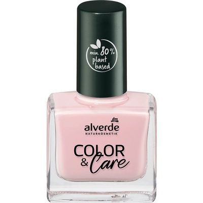 alverde NATURKOSMETIK lak na nehty Color & Care 90 Milky Rose 10 ml