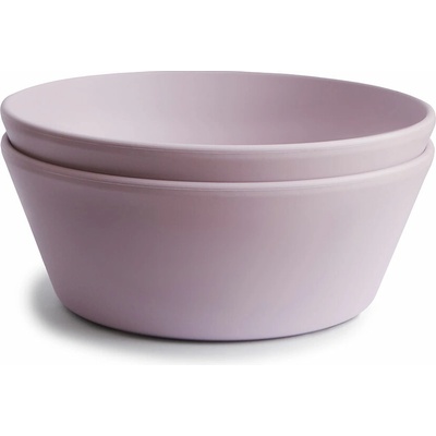 Mushie okrúhla miska Soft Lilac 2 ks 430 ml