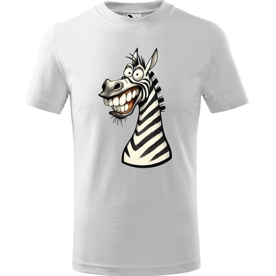 Handel detské tričko Usmiata zebra biela