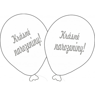 Balonky.cz Balónek bílý Krásné narozeniny!