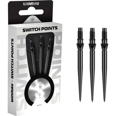 Winmau Switch Points Smooth Black 30mm