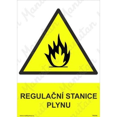 Manutan Regulační stanice plynu, samolepka 210 x 297 x 0,1 mm A4
