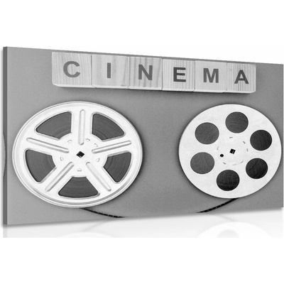 Obraz filmová páska v černobílém provedení - 120x80