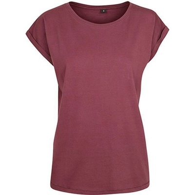 Ladies Extended Shoulder Tee cherry