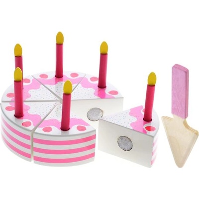 Mikro Big Tree дървена торта 15x4, 5см с 6бр. парчета торта, 6бр. свещи и 1бр. десертна лъжица