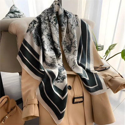 HARAHU Шал ul-38928 - Зелена / Бяла kp38928 (ul-38928)