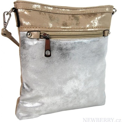 elegantní malá crossbody kabelka 16174 zlato-stříbrná