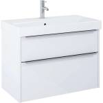 Jika Pure - Шкафче с умивалник, 80x54x42 см, 2 чекмеджета, лъскаво бяло H40B2344025002 (H40B2344025002)