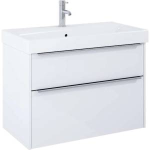 Jika Pure - Шкафче с умивалник, 80x54x42 см, 2 чекмеджета, лъскаво бяло H40B2344025002 (H40B2344025002)