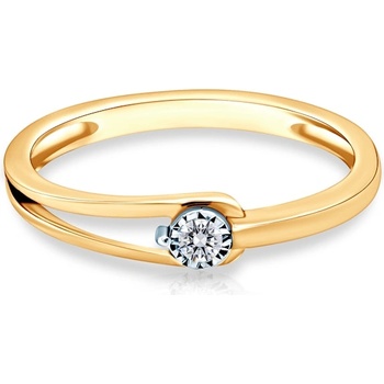 SAVICKI Годежен пръстен savicki: двуцветно злато, диамант