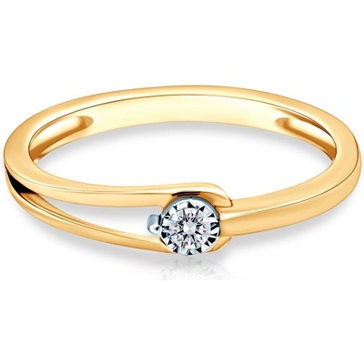 SAVICKI Годежен пръстен savicki: двуцветно злато, диамант