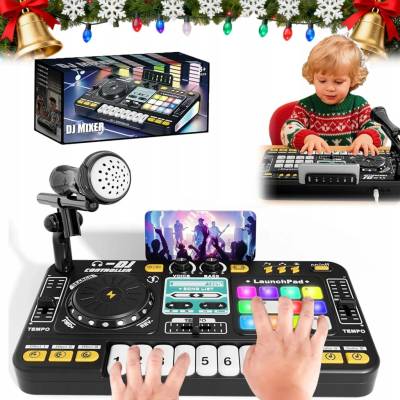 DJ mixpult pro děti s mikrofonem 8 kláves Bluetooth