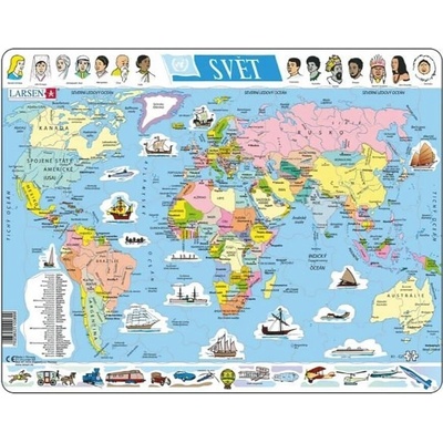 Puzzle Svět politická mapa 107 dílků