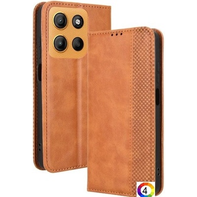 Motorola Moto G15 4G / G15 Power 4G Retro Texture Wallet Калъф и Протектор
