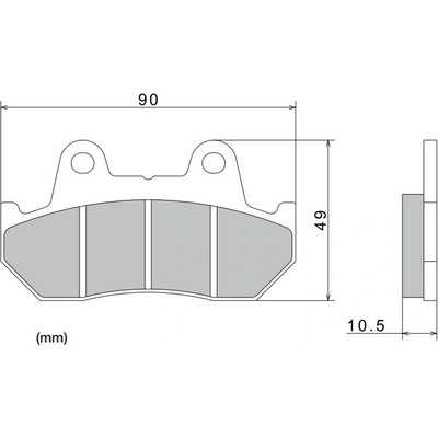 Brzdové destičky, NISSIN (semi-metalická směs) 2 ks v balení M501-366