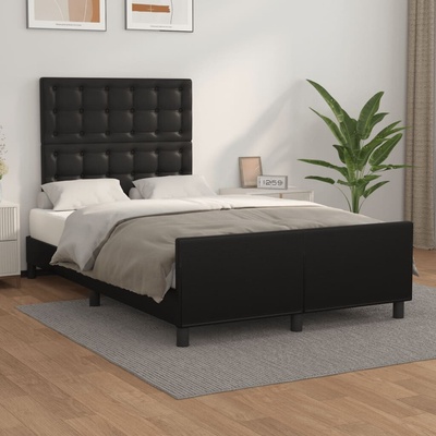 zahrada-XL 3270560 Rám postele bez matrace černá umělá kůže
