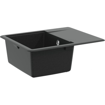 vidaXL Мивка Черно 560 x 460 мм 80% Кварц и 20% Смола (42028412)