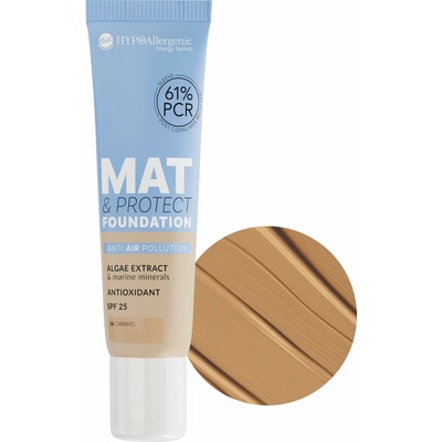 Bell Hypoallergenic Mat & Protect dlouhotrvající matující make-up SPF25 06 Caramel 30 g