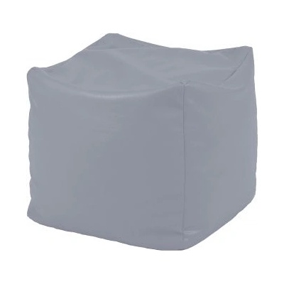 PUFRELAX Пуф, 100л. , Табуретка Куб XL - Panama Grey, Перящ се калъф, Водоустойчив, Пълнеж от Полистиролни перли, Тъмно сив (PUF-G-CXL-PEX-GRE)