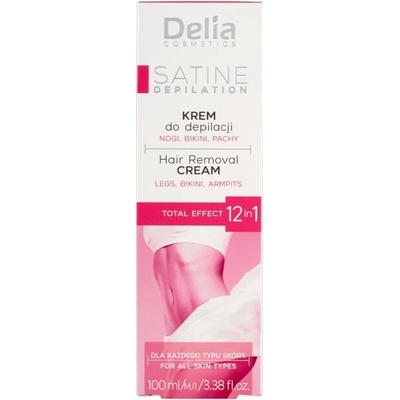 Delia Cosmetics Satine Depilation 12in1 Total Effect depilační krém pro všechny typy pokožky 100 ml