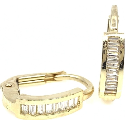 Jan Kos jewellery zlaté náušnice s bílým kamenem 59631255