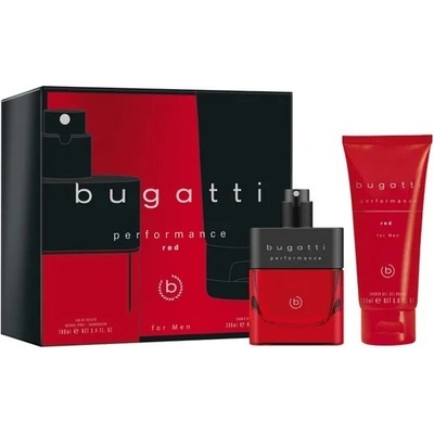 Bugatti Performance Red EDT 100 ml + sprchový gel 200 ml dárková sada