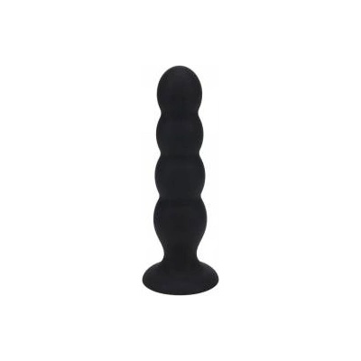 Boss of Toys Quad Rattle Liquid Silicone Anal Plug - XL - Black