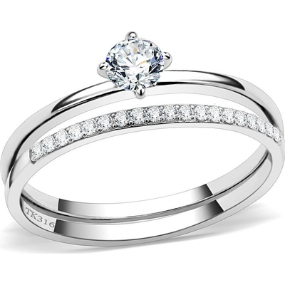 Mabell Set dámských prstenů z chirurgické oceli STEPHANIE CZ221DA026 5C45