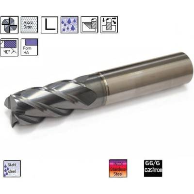 SK univerzální fréza pr. 6,0 x 13,0 mm s osazením 4bř. 40° AlCrN , CERANIT 61.600
