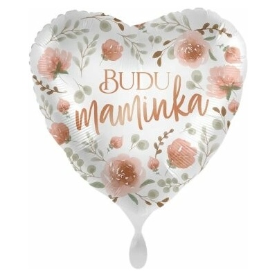 Premioloon Srdce Budu maminka CZ 43cm fóliový balónek