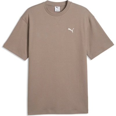 Puma Essentials Elevated Relaxed Tee hnedá biela