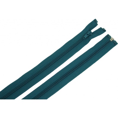 Zdrhovadlo zip plastový 90cm dělitelný šíře 6mm paví zeleň