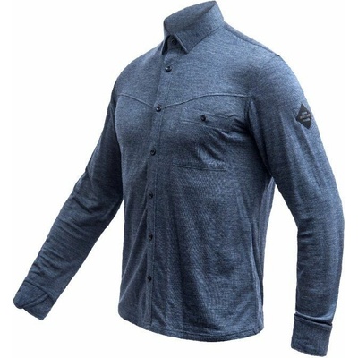 Sensor Merino lite unisex košel'a dlhý rukáv mottled blue