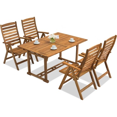 Garden Point Дървени градински мебели Burma/Bombay 4 Garden Point (GAP150_4xGAP151)