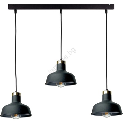 Keter Lighting Пендел HEBE 3xE27/60W/230V черен (KE0183)