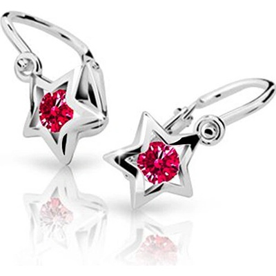 Cutie Jewellery detské náušnice z bieleho zlata C1942-10-X-2 červená