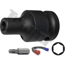 Triumf Adaptér kovaný 1/2" vstup na 1/4" bity, dĺžka 38mm s magnetom