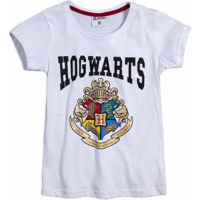 Dievčenské tričko Harry Potter Rokfort biele