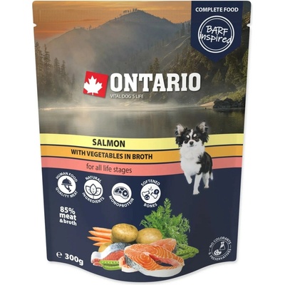 Ontario s lososem a zeleninou ve vývaru 300 g
