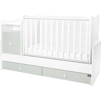 Lorelli Трансформиращо се детско легло Lorelli - Trend Plus, бяло и Milky Green (10150590040P)