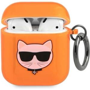 Karl Lagerfeld Кейс Karl Lagerfeld KLA2UCHFO за AirPods 1/2, оранжев, Choupette (KF000630)