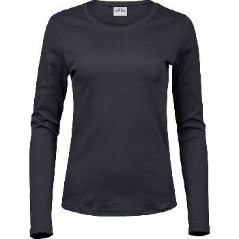 Tee Jays 590 Dámske tričko Interlock s dl. rukávom sivá dark