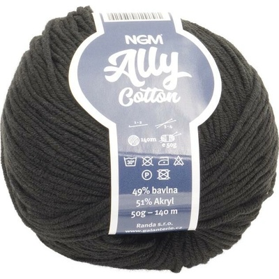 Bellatex Ally cotton 50 g - 999 čierna