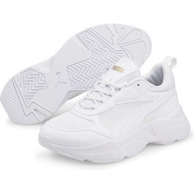 PUMA Дамски маратонки Puma Cassia Trainers Ladies - White/Gold
