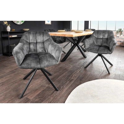 LuxD Vallerina šedý samet