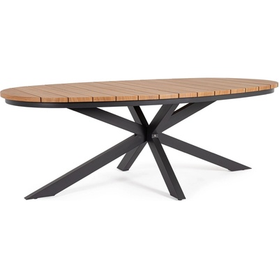 Bizzotto Маса Zelmar антрацит YK13/натурална 218x115 см (0663791)